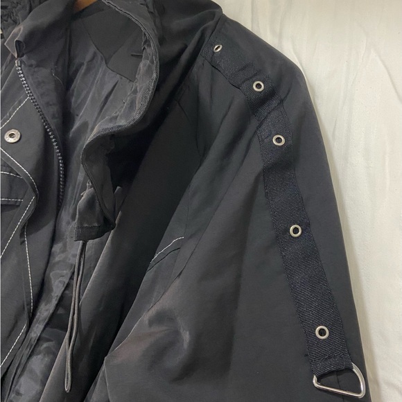 FRANSTYLE  Black Women's Trench Coat Size M - Picture 9 of 10